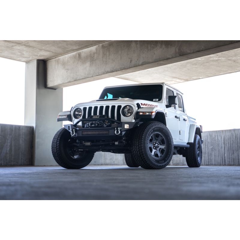 DV8 Offroad FBJL-07 18-23 Jeep Wrangler JL / 20-23 Jeep Gladiator JT FS-7 Mid-Width Winch Front Bumper