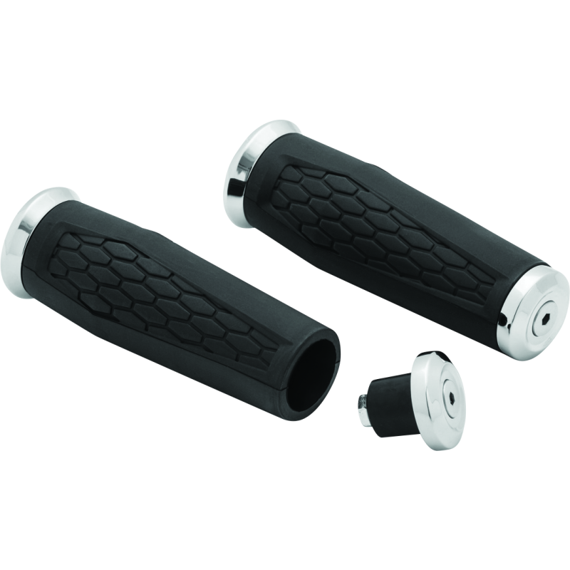 Kuryakyn 5928 Hex Grips 7/8inch Universal Chrome