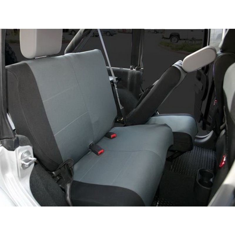 Rampage 5057821 2007-2018 Jeep Wrangler(JK) Unlimited Custom Fit Seat Cover - Black/Grey