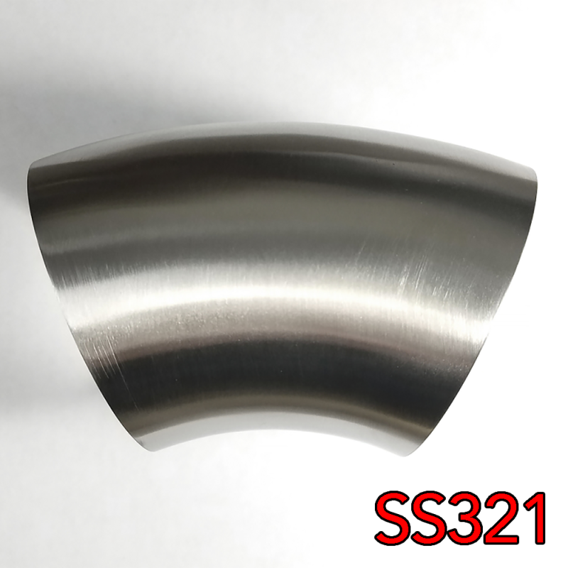 Stainless Bros 701-03826-3150 1.5in SS321 45 Deg Mandrel Bend Elbow - 1.5D Radius 16GA/.065in Wall (No Leg)