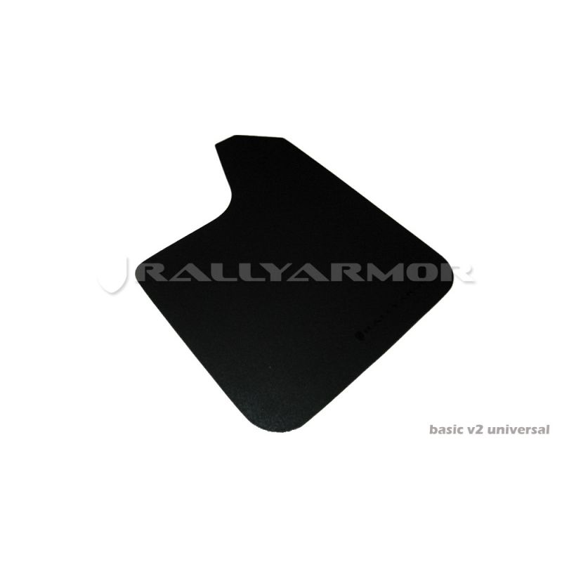 Rally Armor Universal fitment (no hardware) Basic Black Mud Flap w/ Black Logo