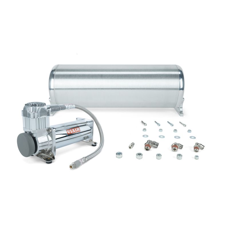 Air Lift 27762 18in FLO Tank w/ Viair 444c Compressor (Incl. Fittings & Tank Mounting Hardware)