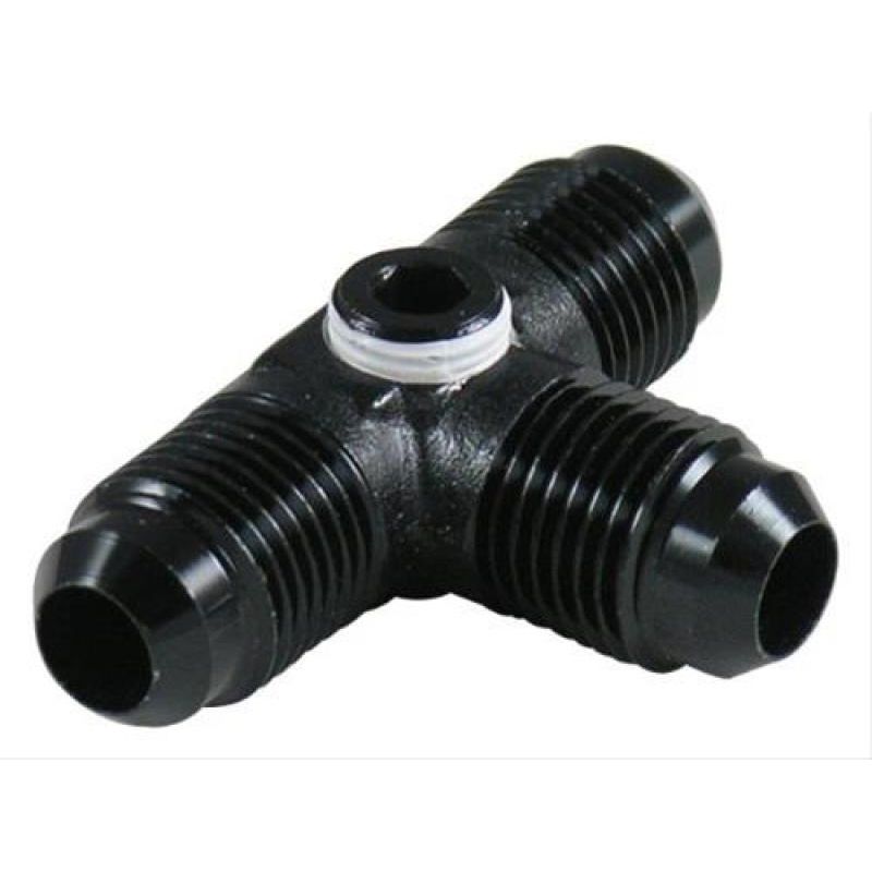 FRAGOLA FRG997408-BL #8 Male Tee w/1/8 FPT Port - Black