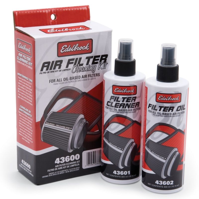 EDELBROCK EDE43600 Air Filter Cleaning Kit Clear Oil