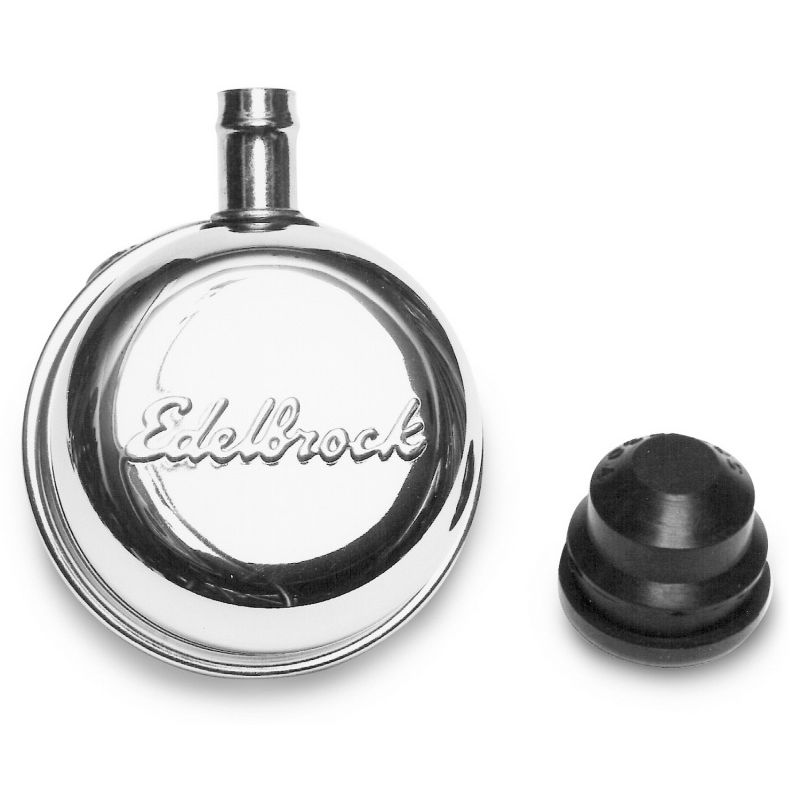 EDELBROCK EDE4410 Round Breather w/90 Deg. Nipple
