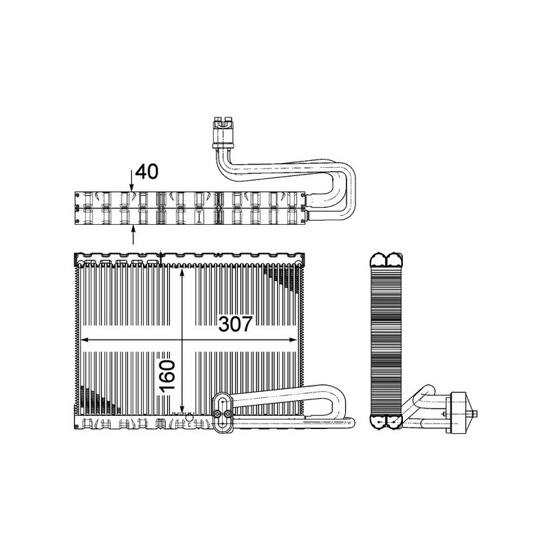 BEHR AE 117 000P A/C Evaporator Core