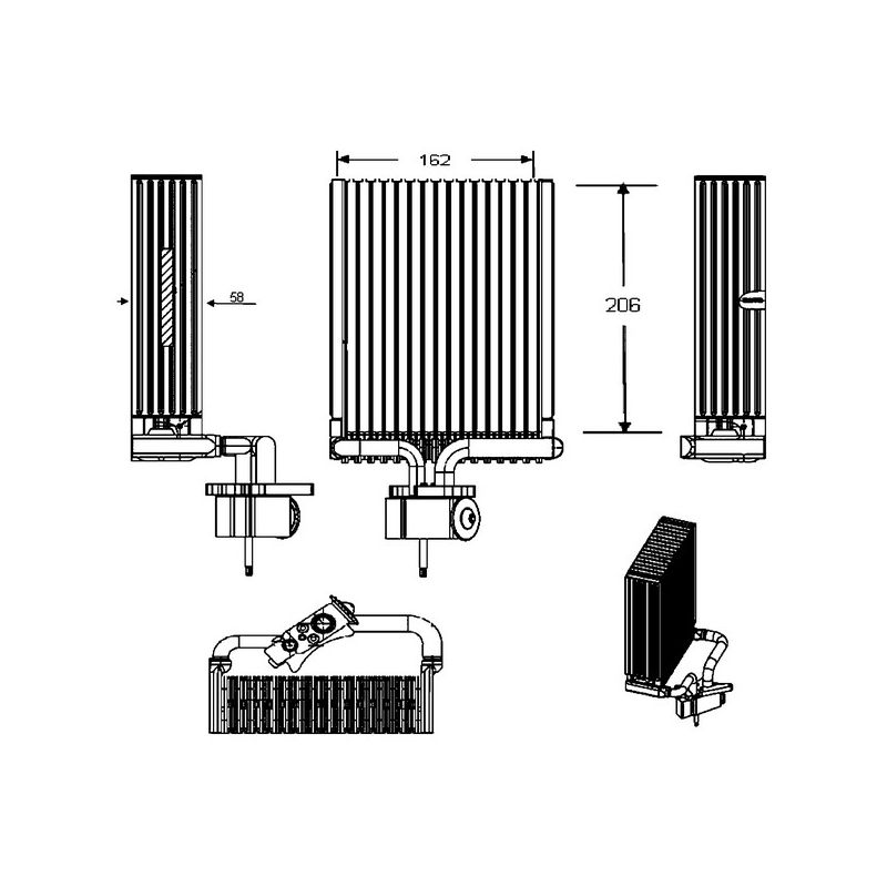 BEHR AE 149 000P A/C Evaporator Core