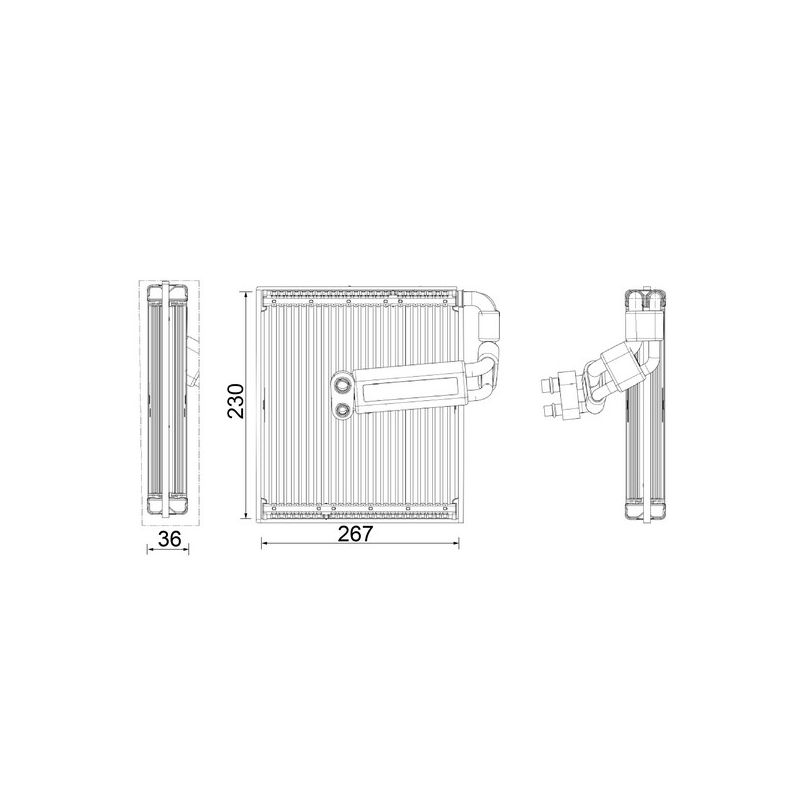 BEHR AE 26 000P A/C Evaporator Core