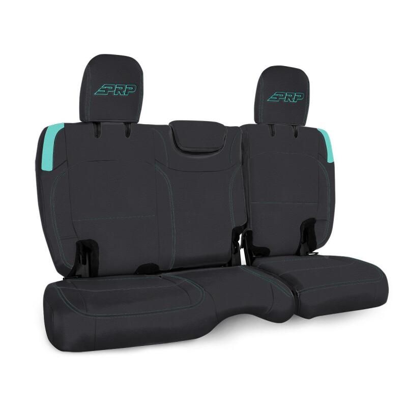 PRP Seats B041-09 PRP Jeep Wrangler JL Rear Bench Covers - 2 door - Black/Teal