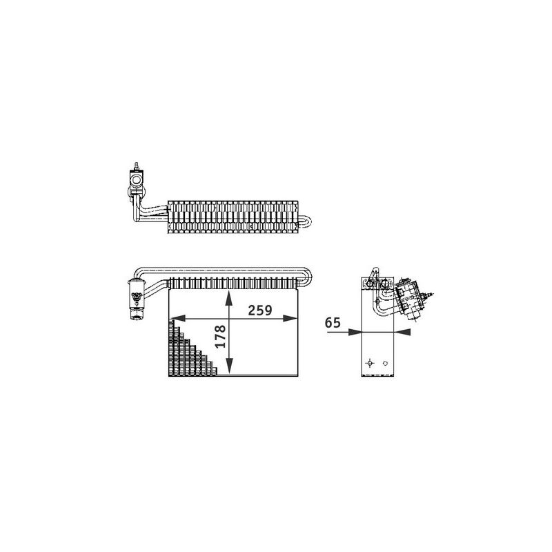 BEHR AE 43 000P A/C Evaporator Core