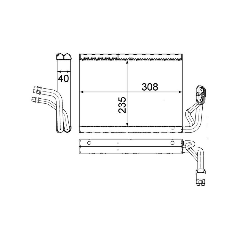 BEHR AE 91 000P A/C Evaporator Core