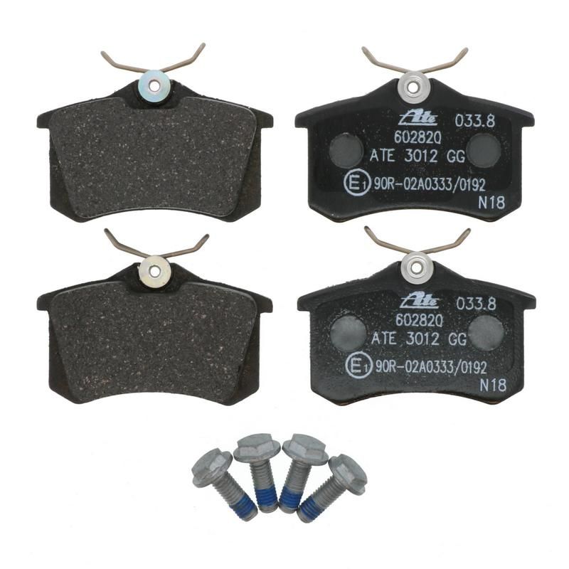 ATE 602820 ATE Original Semi-Metallic Rear Disc Brake Pad Set 602820 for Audi, Volkswagen