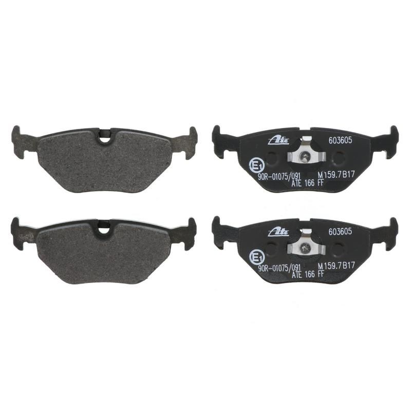 ATE 603605 ATE Original Semi-Metallic Rear Disc Brake Pad Set 603605 for BMW, Saab