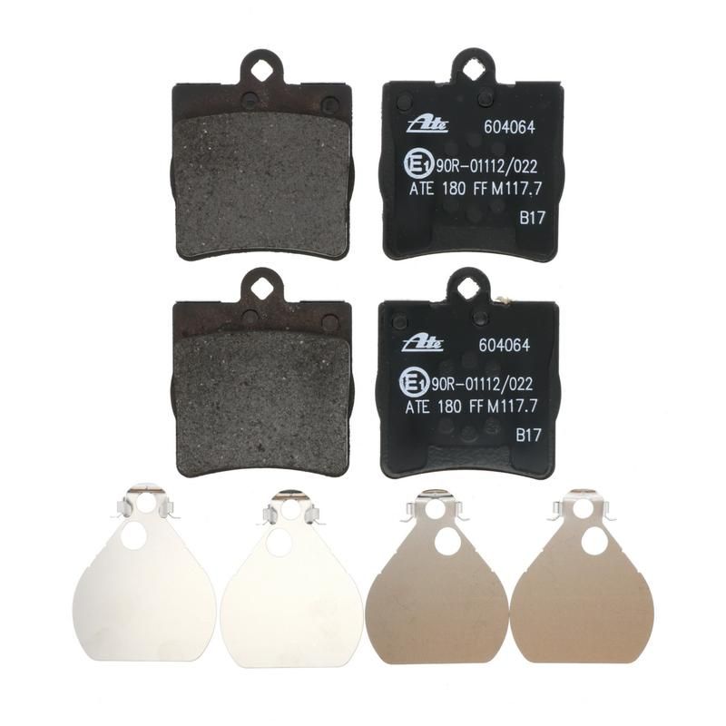 ATE 604064 ATE Semi-Metallic Rear Disc Brake Pad Set 604064 for Chrysler, Mercedes-Benz