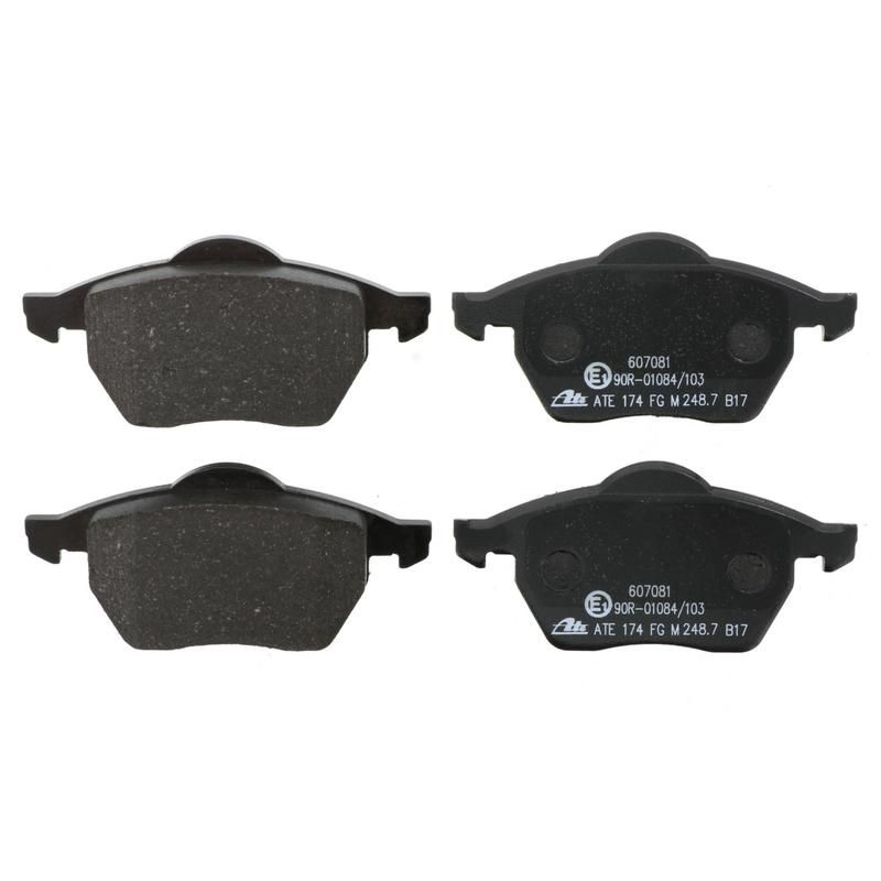 ATE 607081 ATE Original Semi-Metallic Front Disc Brake Pad Set 607081 for Audi, Volkswagen