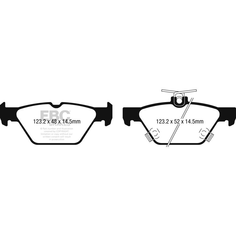 EBC 15-17 Subaru Legacy 2.5L/3.6L Ultimax Rear Brake Pads
