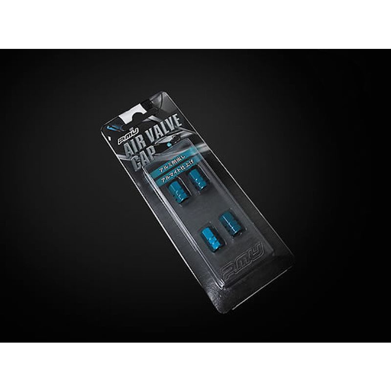 Project Mu PACCTC15 Green Valve Stem Cap Set (4 Pieces)