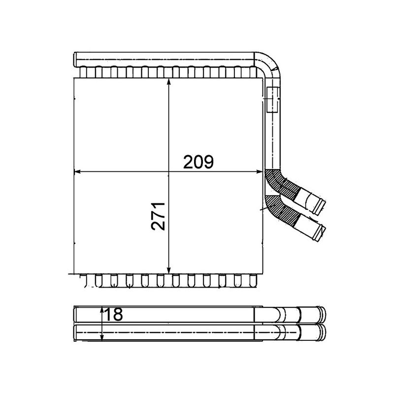 BEHR AH 167 000P HVAC Heater Core