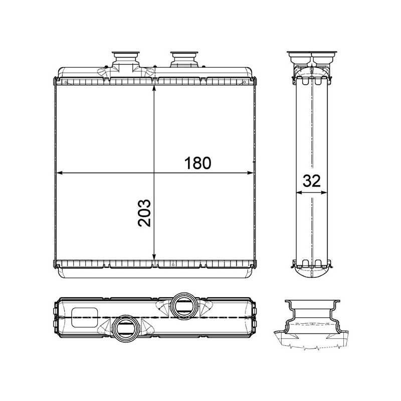 BEHR AH 183 000P HVAC Heater Core