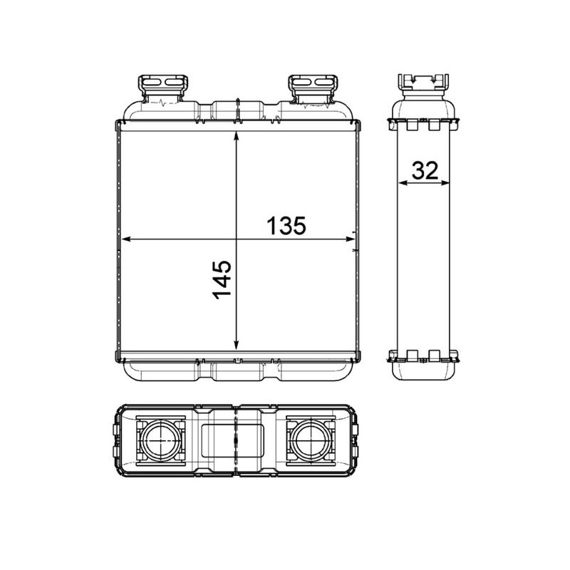 BEHR AH 188 000P HVAC Heater Core