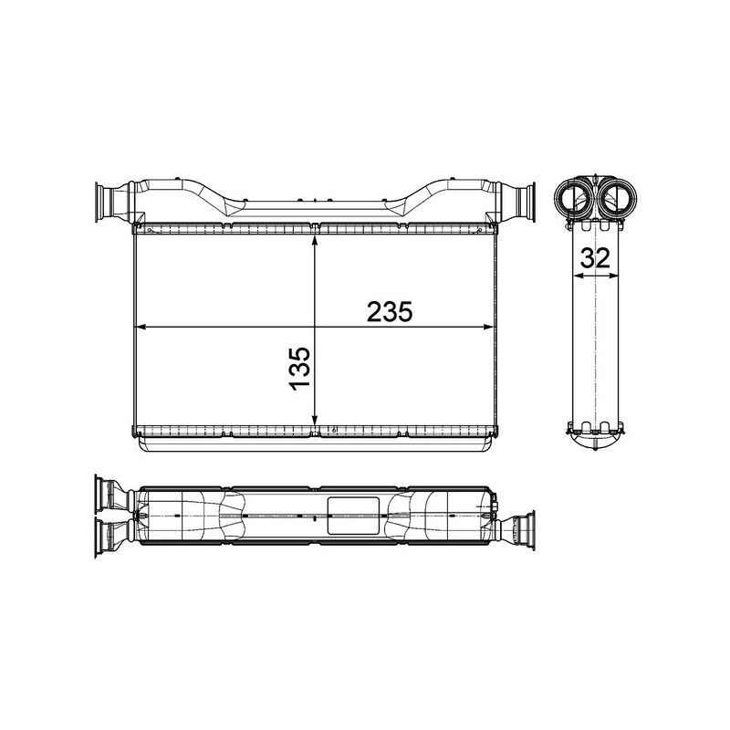 BEHR AH 189 000P HVAC Heater Core