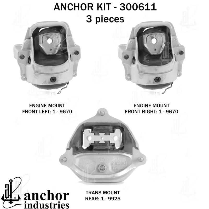 ANCHOR MOUNTS 300611 ENGINE MNT KIT
