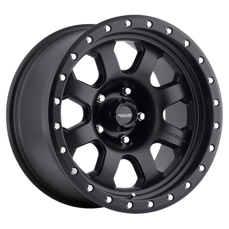 Raceline 929B Avenger 17x9in / 8x170 BP / -12mm Offset / 130.81mm Bore - Satin Black Wheel