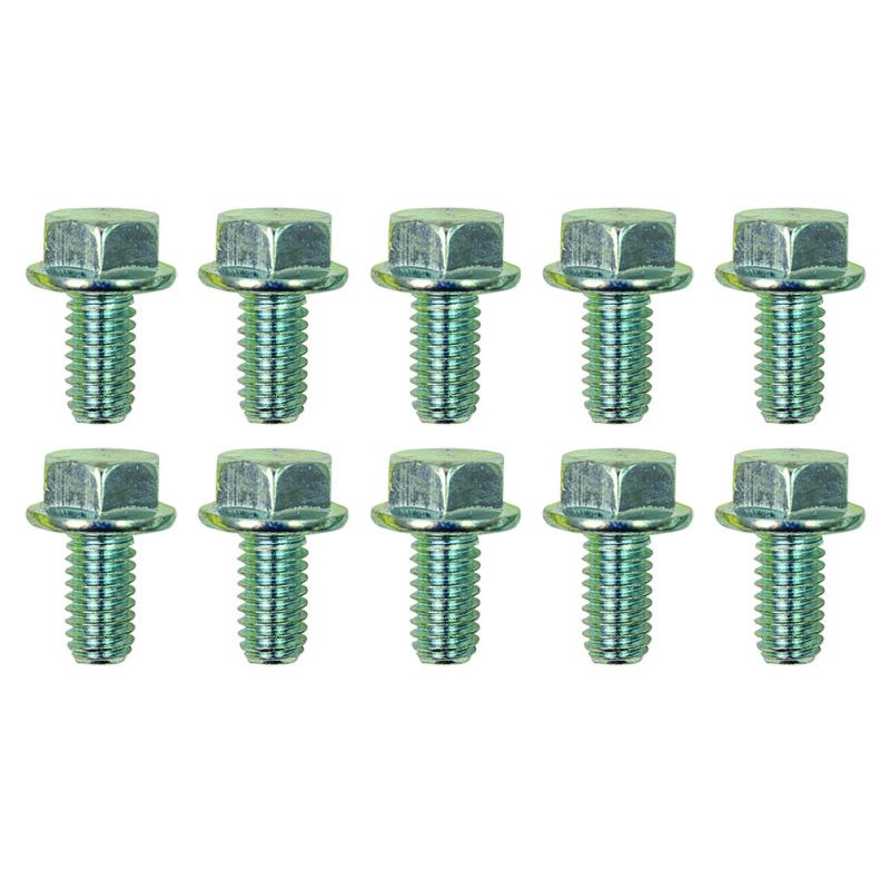 Moroso 38840 5/16in-18 Serrated Zinc Flange Bolt  - 10 Pack