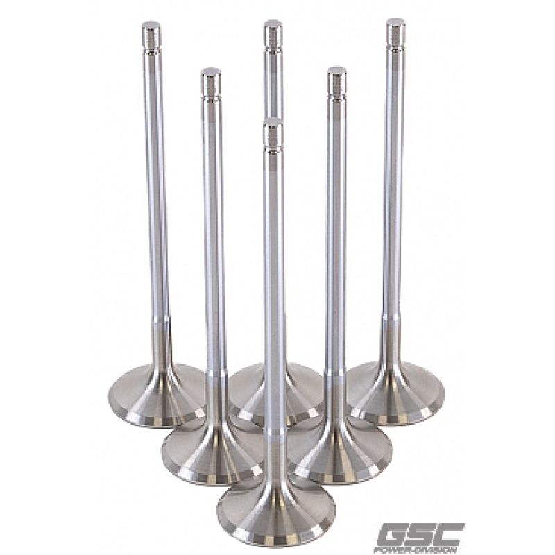 GSC Power Division 2195-6 GSC P-D Toyota G16E-GTS 32mm Head (STD) Chrome Polished Exhaust Valve - Set of 6