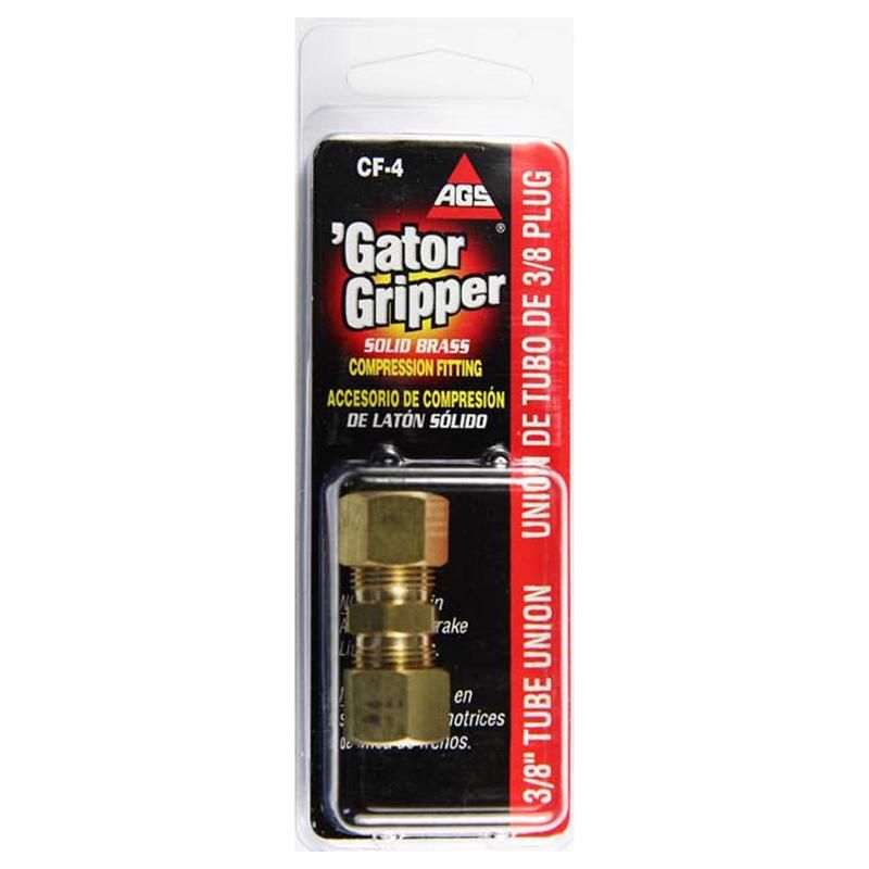 AGS CF-4 Brass compression union, 3/8, 1/card