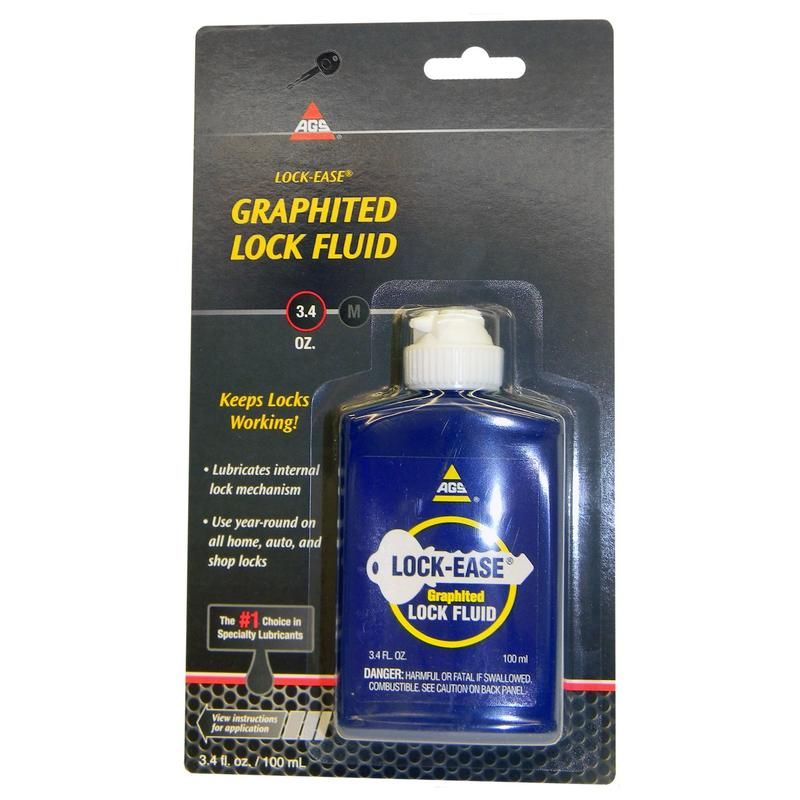AGS LEK-4 Lock-Ease Graphite Lubricant, Bottle, 3.4 oz, Card