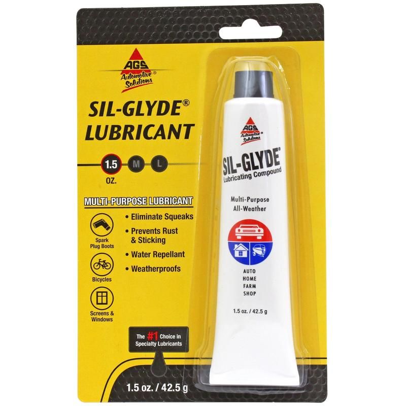 AGS SG-2H Sil-Glyde Silicone Lubricant, Tube, 1.5 oz, Card, Hardware