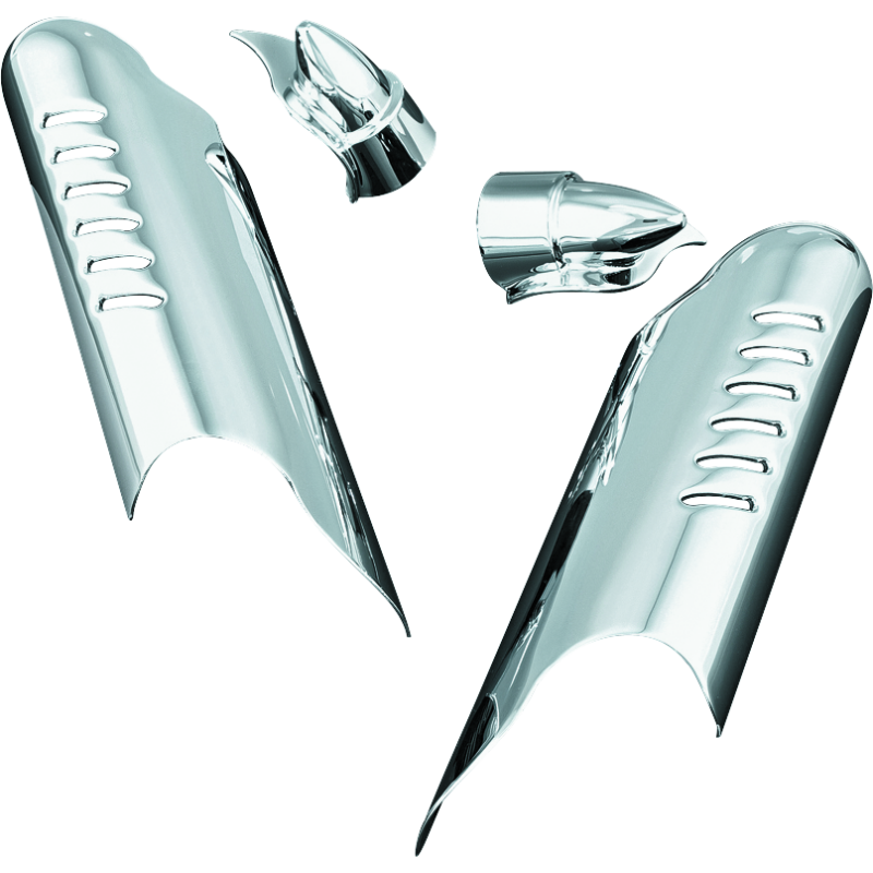 Kuryakyn 7768 Lower Leg Deflector Shields 00-13 Touring Chrome