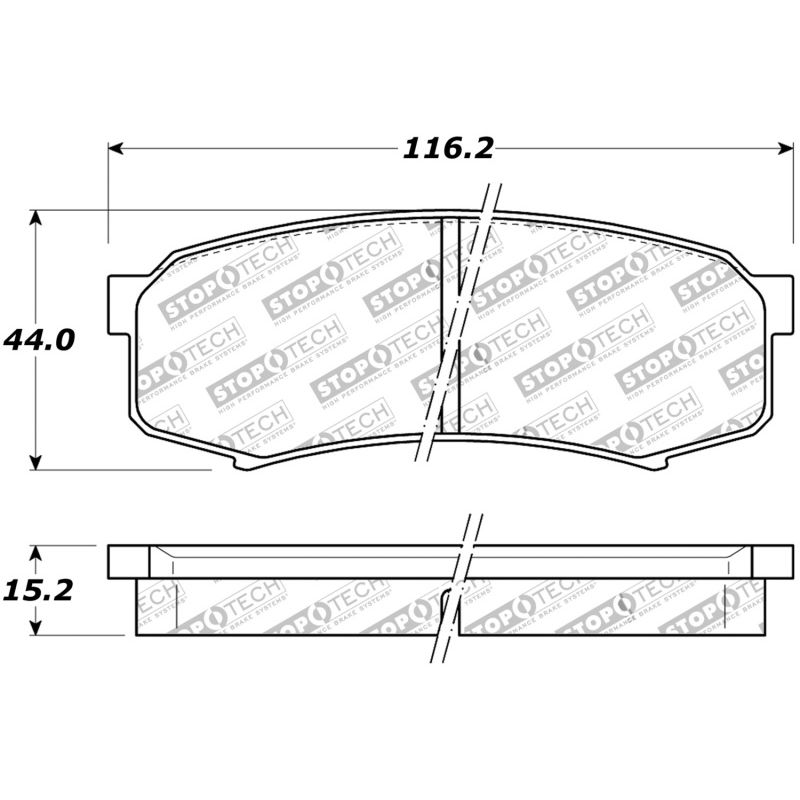 Stoptech 308.06060 Street Brake Pads - Rear