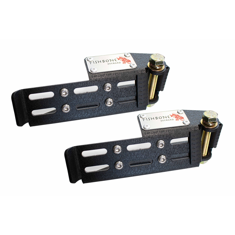 Fishbone Offroad 2007+ Jeep Wrangler/Gladiator Steel - Black Foot Peg Set