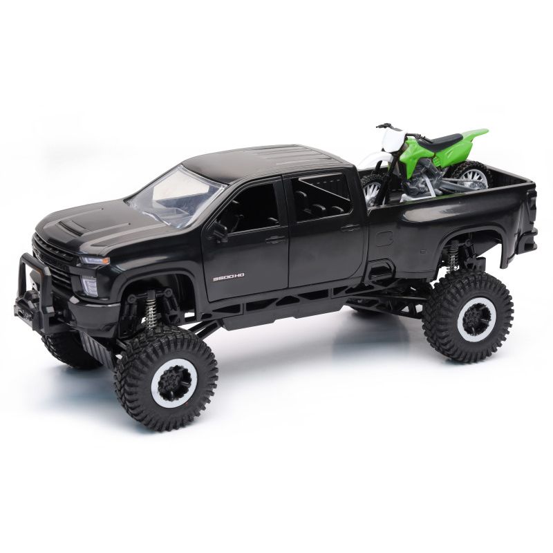 New Ray Toys SS-37596 Chevy Off Road Pickup with Dirt Bike/ Scale - 1:20