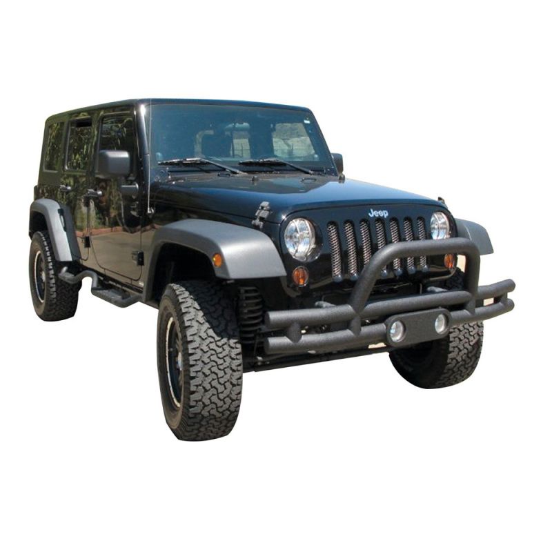 Rampage 88625 2007-2018 Jeep Wrangler(JK) Double Tube Bumper Front - Black