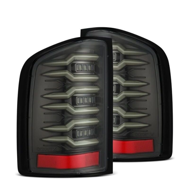 AlphaRex 620090 07-13 Chevrolet Silverado 1500 (Ex. Hybrid Models) LUXX-Series LED Tail Lights Alpha-Black