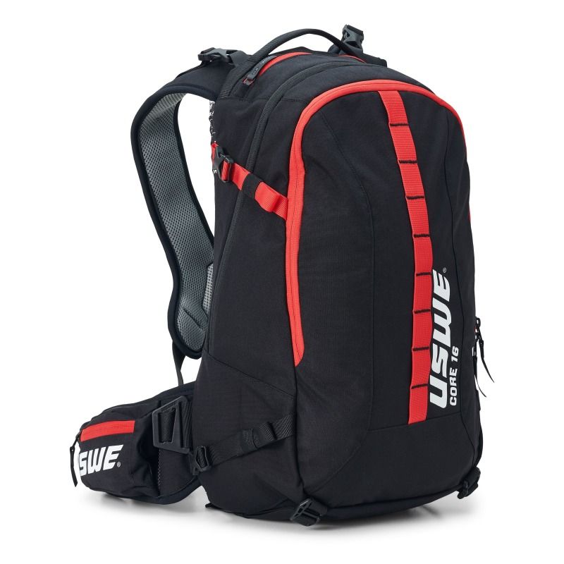 USWE 2163336 Core Dirt Biking Daypack 16L - Black/ Red