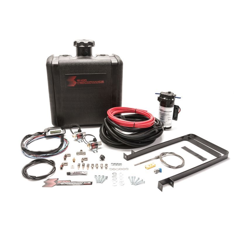 Snow Performance Stg 3 Boost Cooler Water Injection Kit Pusher (Hi-Temp Tubing and Quick-Fittings)