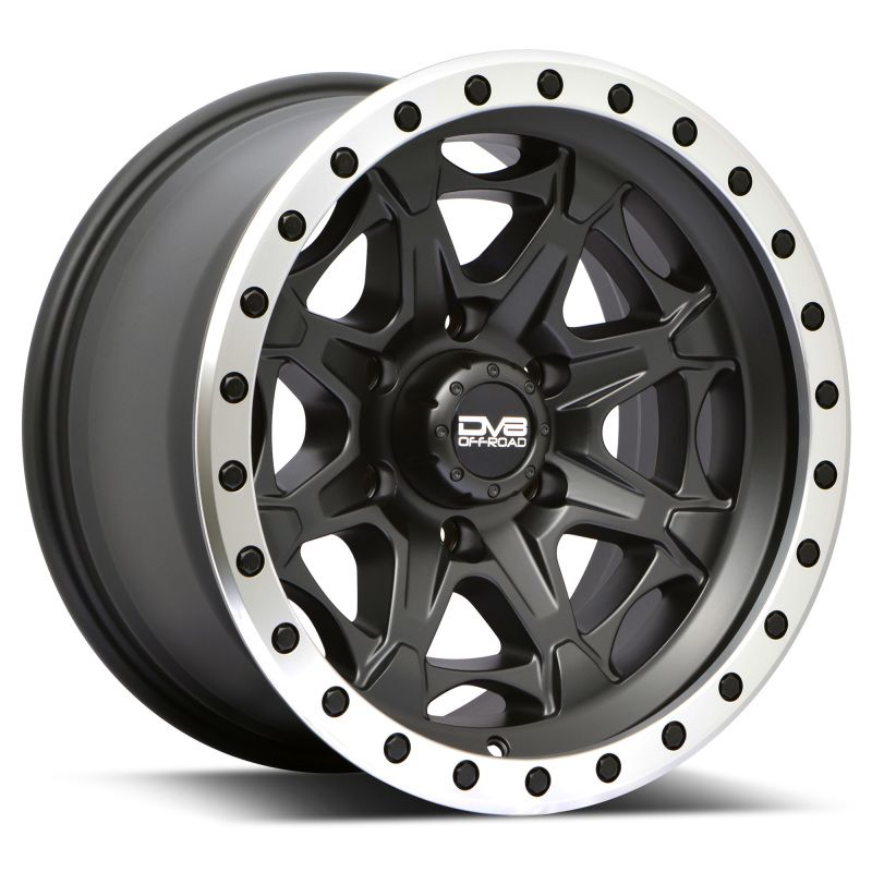 DV8 Offroad 886B-2907312 Aluminum 886 Beadlock Wheels 20x9 5x127 - 12mm Matte Black