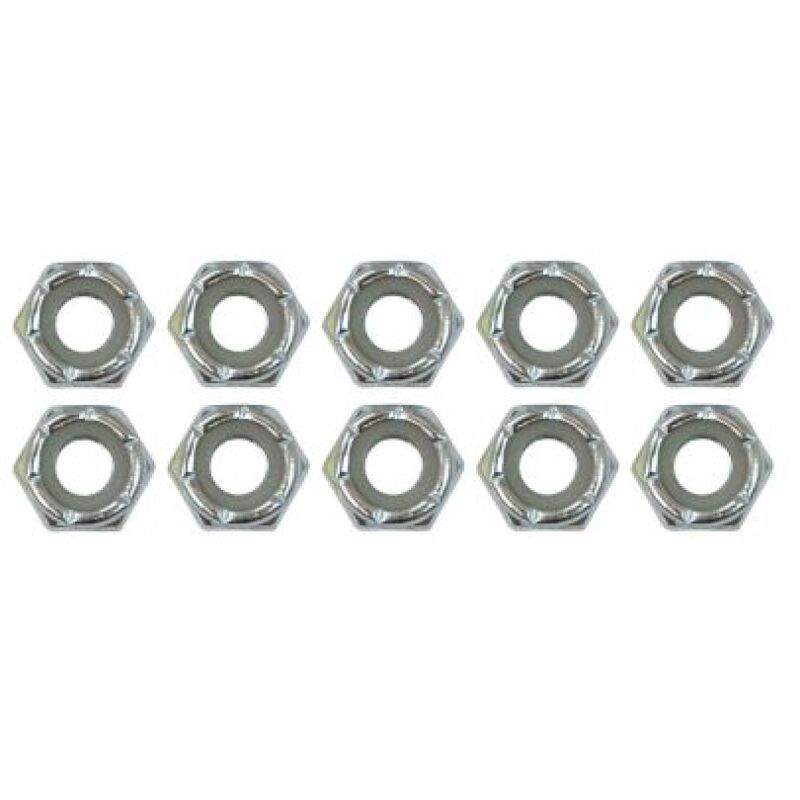 Moroso 38832 Zinc Nylock Nuts - 1/4-20 (10 Pack)
