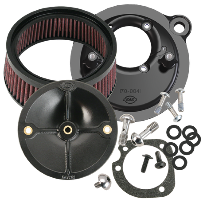 S&S Cycle 170-0093 91-06 XL Sportster Models w/ Stock CV Carb Stealth Air Cleaner Kit w/o Cover