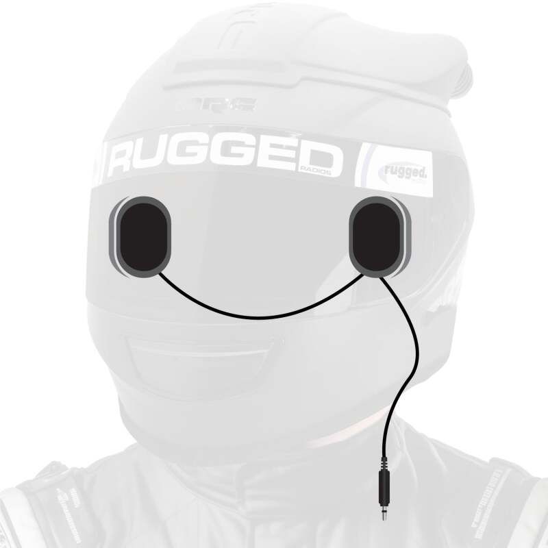 Rugged Radios PRO-POD Alpha Audio Speaker Pods - Velcro Mounting and Gel Ear Pods - Stereo & Mono 3.5mm