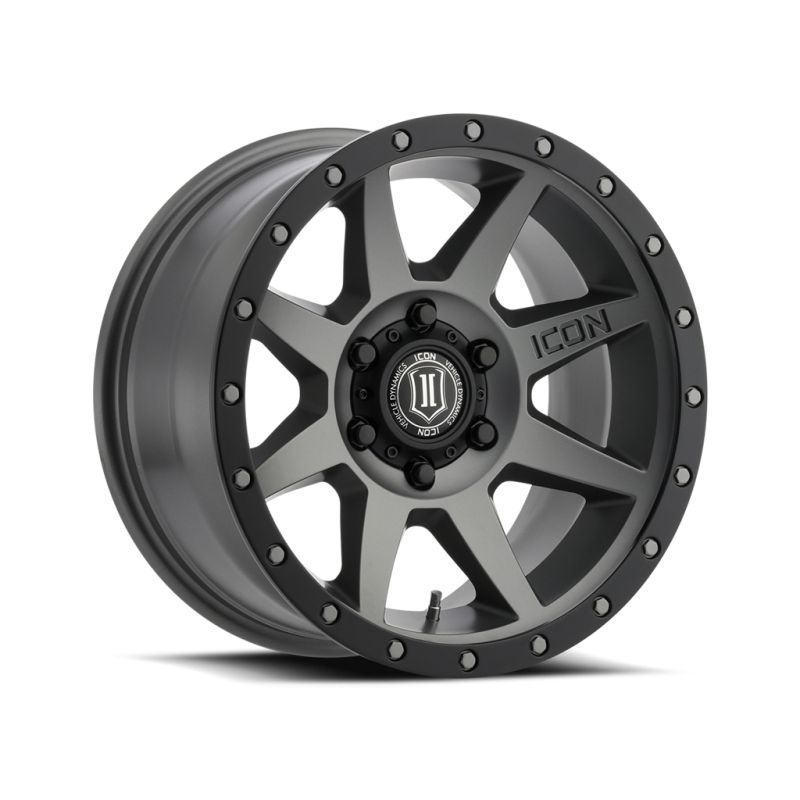 ICON 1817858347TT Rebound 17x8.5 6x5.5 0mm Offset 4.75in BS 106.1mm Bore Titanium Wheel