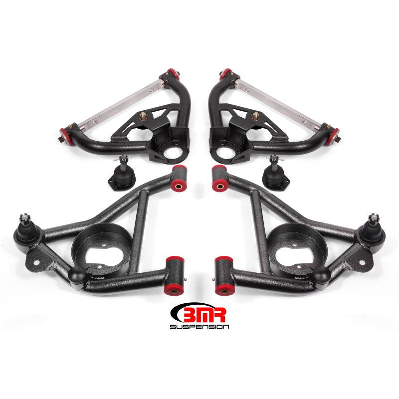 BMR Suspension AA030H BMR 78-87 G-Body Upper And Lower A-Arm Kit - Black Hammertone