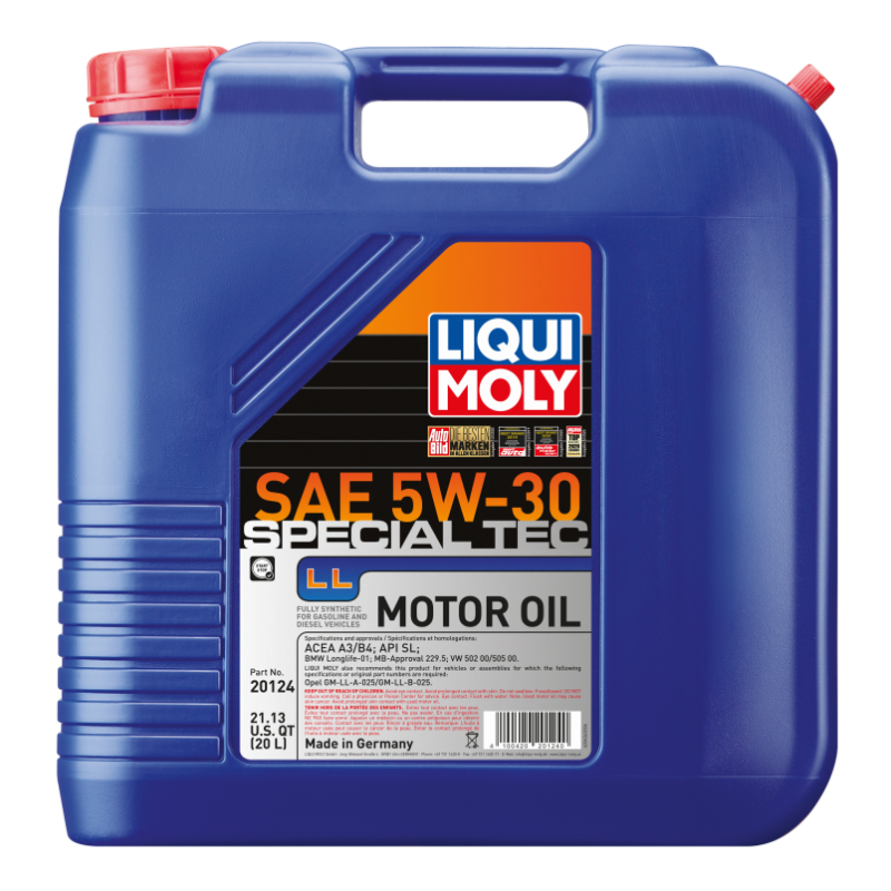 LIQUI MOLY 20124 20L Special Tec LL Motor Oil SAE 5W30