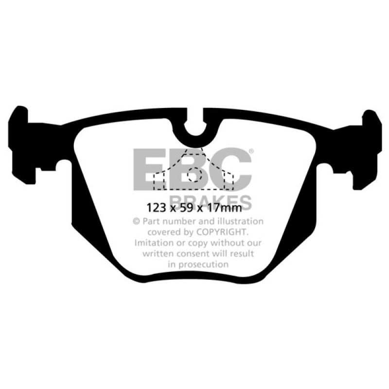 EBC DP2871 94-96 BMW 840 4.0 (E31) Greenstuff Rear Brake Pads