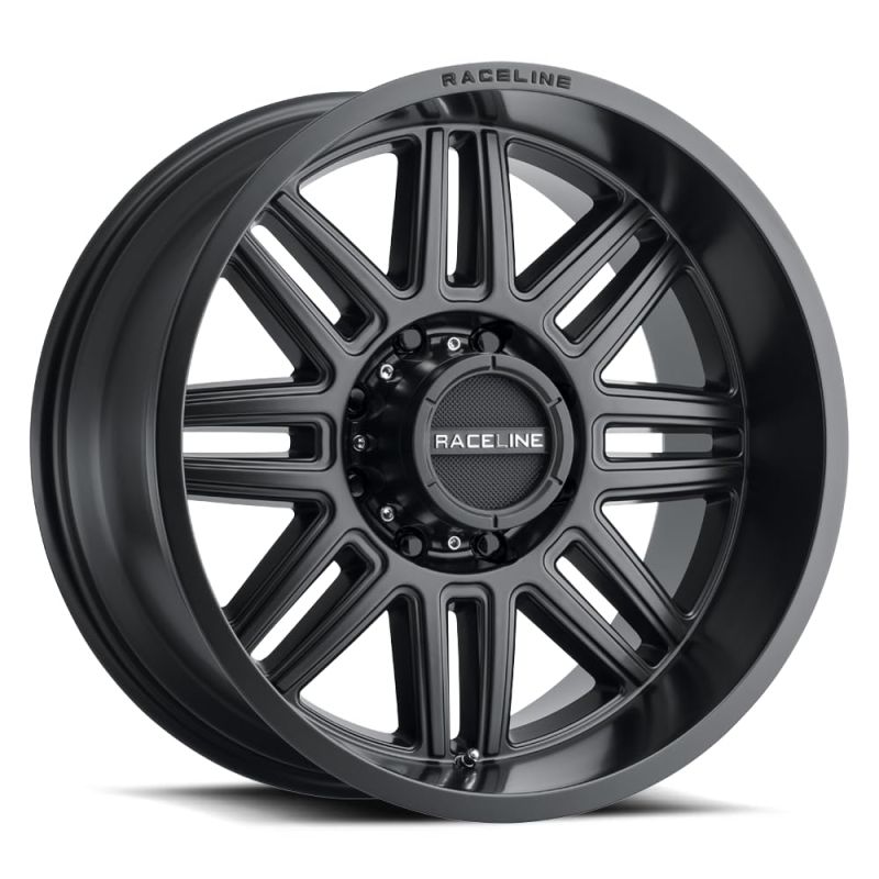 Raceline 948B Split 18x9in / 8x170 BP / -12mm Offset / 125.2mm Bore - Satin Black Wheel