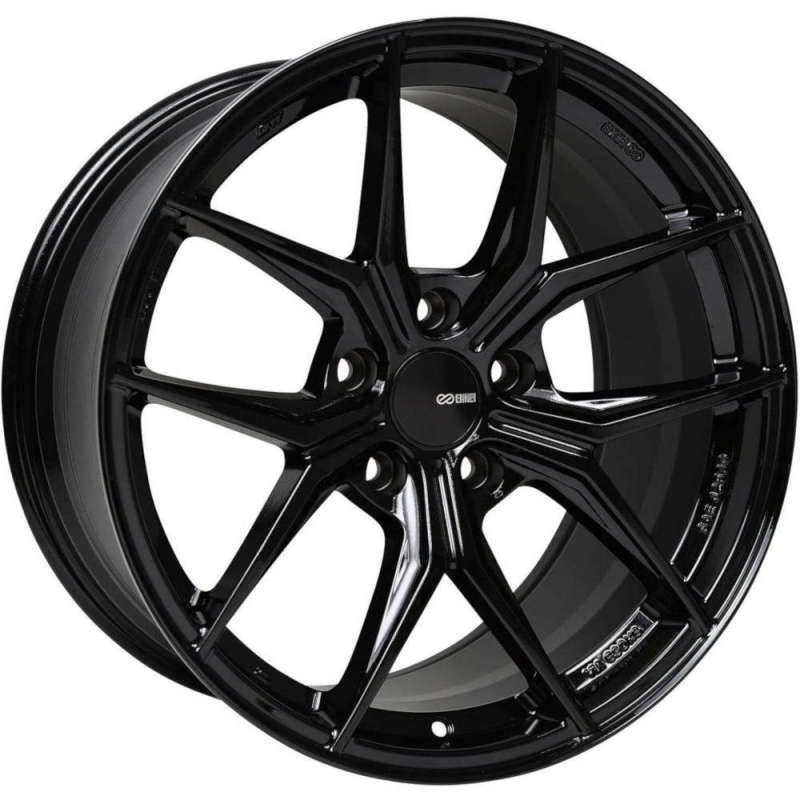 Enkei 529-880-8045BK TSR-X 18x8 45mm Offset 5x100 BP 72.6mm Bore Gloss Black Wheel